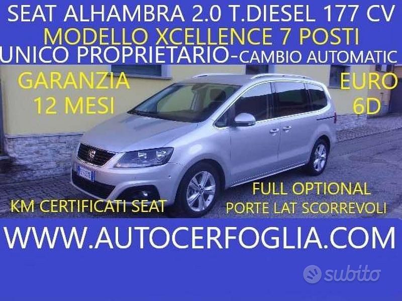 Usata Seat Alhambra XCELLENCE 177 CV (130 kW) 2020 Grigio Monovolume