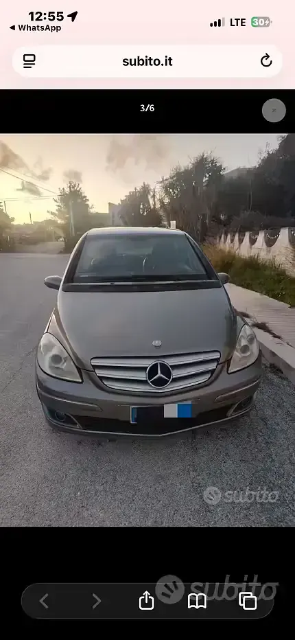Usata Mercedes B180 109 CV (80 kW) 2007 Grigio Monovolume