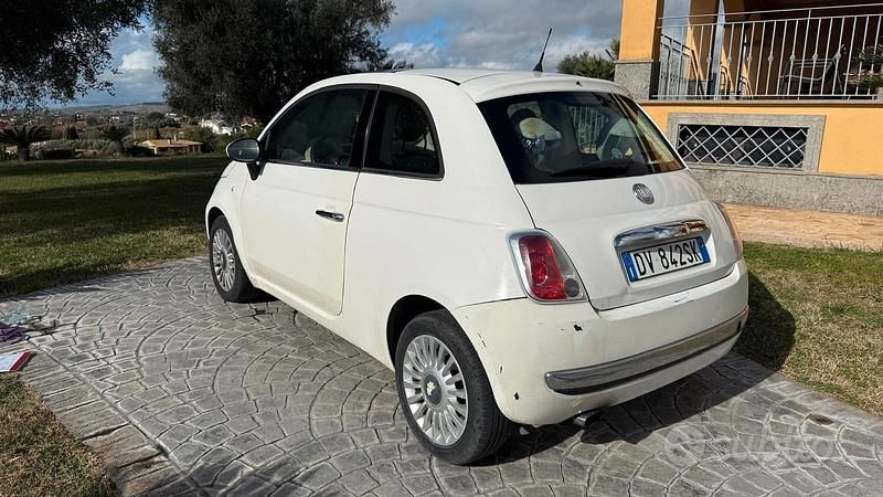 Usata Fiat 500 75 CV (55 kW) 2009 Bianco Cabrio