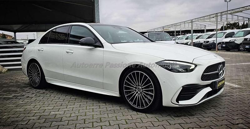 Usata Mercedes C300e Premium 265 CV (194 kW) 2021 Bianco Berlina