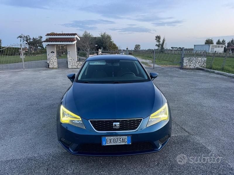 Usata Seat Leon FR 125 CV (91 kW) 2015 Blu Berlina