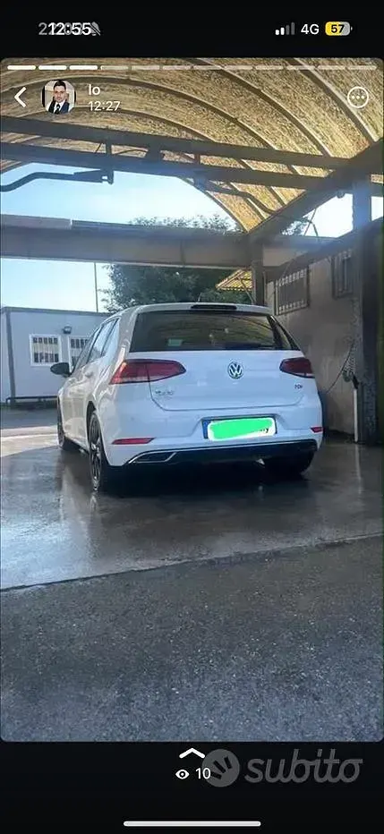 Usata VW Golf VII 116 CV (85 kW) 2017 Bianco Berlina