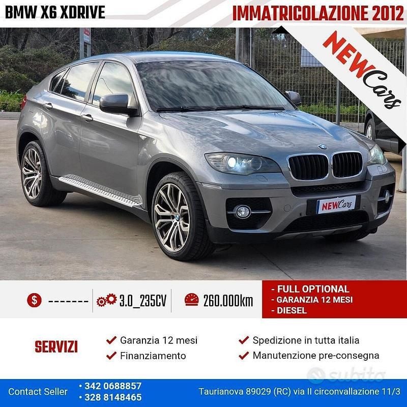 Usata BMW X6 244 CV (179 kW) 2012 Grigio SUV