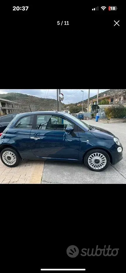 Usata Fiat 500 Lounge 80 CV (58 kW) 2018 Bluazzurro Berlina
