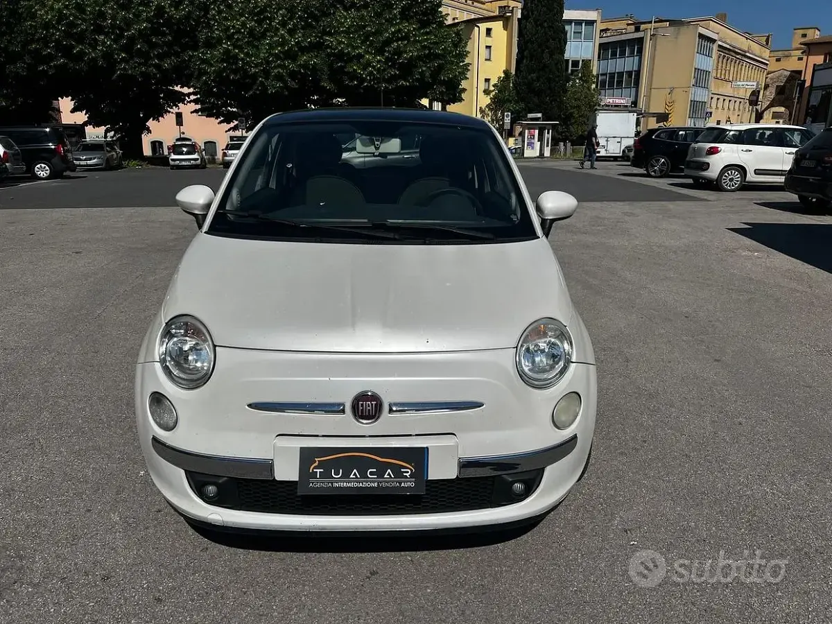 Usata Fiat 500 Lounge 75 CV (55 kW) 2009 Bianco Cabrio