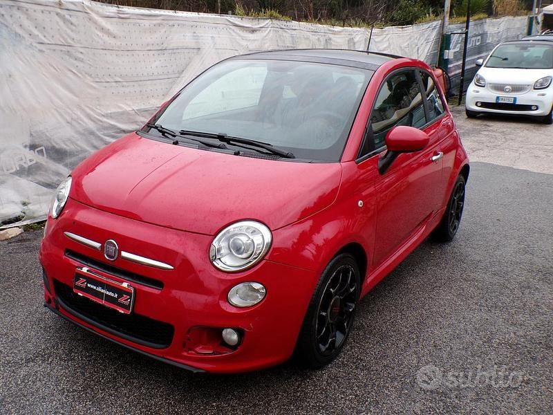 Usata Fiat 500S Sport 105 CV (77 kW) 2014 Rosso Cabrio