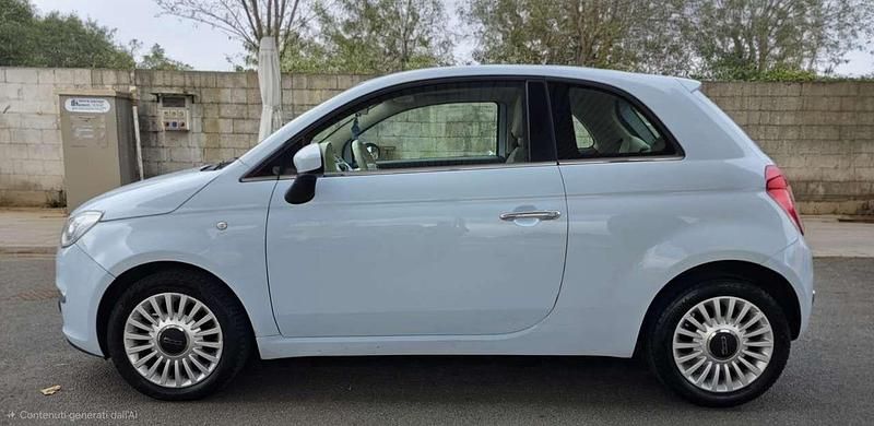 Usata Fiat 500 Lounge 69 CV (50 kW) 2009 Celeste Cabrio