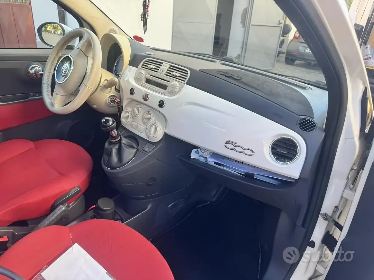 Usata Fiat 500 75 CV (55 kW) 2011 Bianco Utilitaria