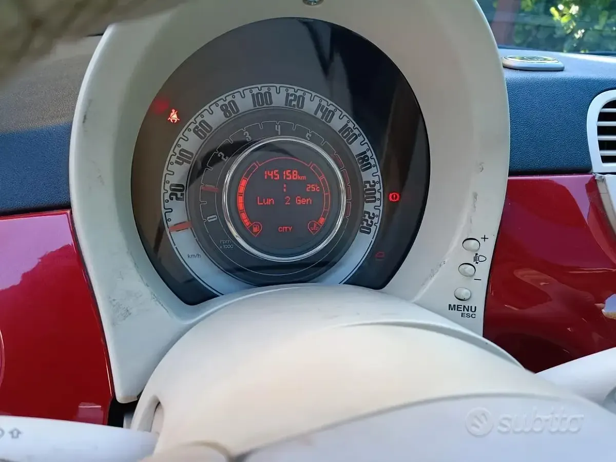 Usata Fiat 500 69 CV (50 kW) 2012 Rosso Utilitaria