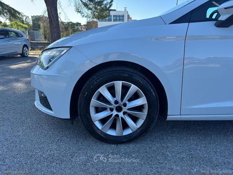Usata Seat Leon ST Style 110 CV (80 kW) 2018 Bianco Station wagon