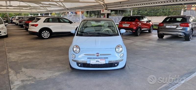 Usata Fiat 500 Lounge 75 CV (55 kW) 2009 Blu Cabrio