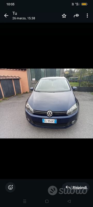Usata VW Golf VI Comfortline 105 CV (77 kW) 2011 Blu Utilitaria