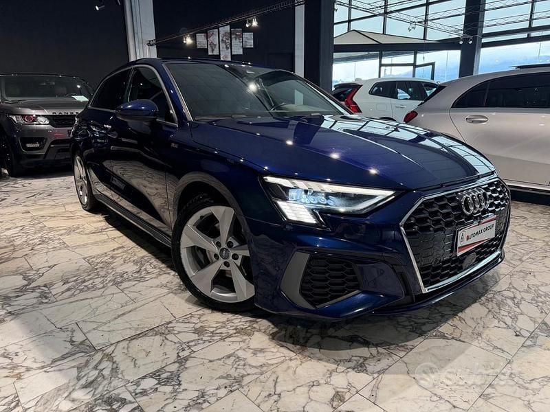 Usata Audi A3 S-Line 150 CV (110 kW) 2020 Blu Berlina