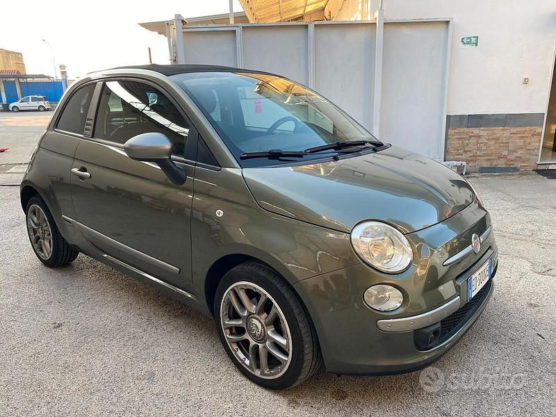 Usata Fiat 500C 95 CV (69 kW) 2011 Verde Cabrio