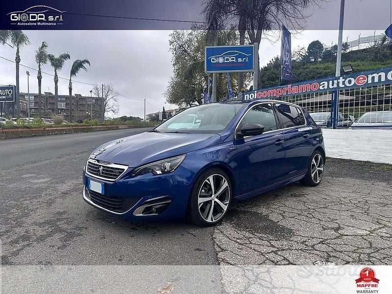 Usata Peugeot 308 GT-line 120 CV (88 kW) 2017 Blu Berlina