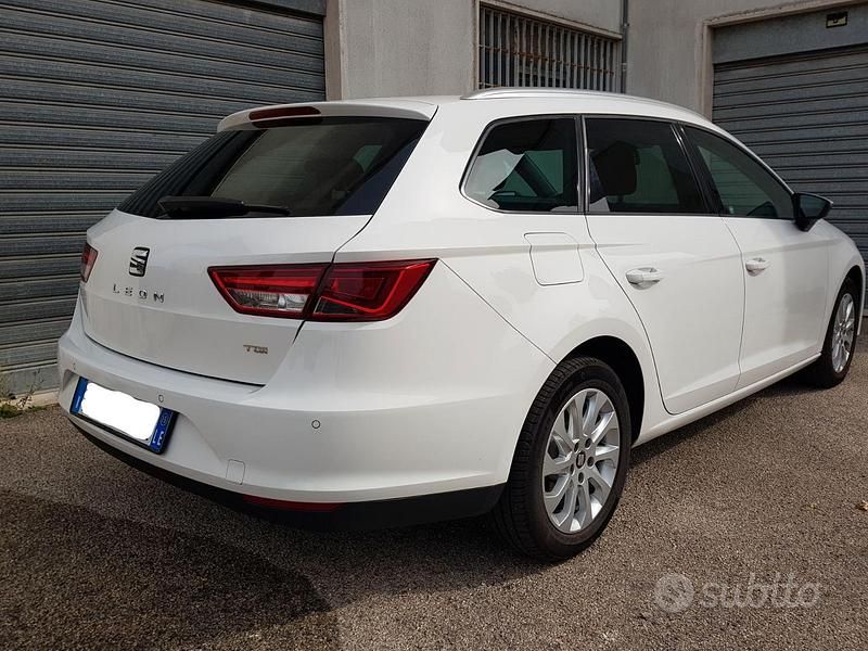 Usata Seat Leon 110 CV (80 kW) 2015 Bianco Station wagon