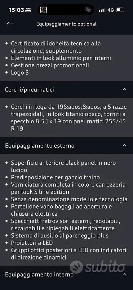Usata Audi Q3 Sportback S-Line 2020 Nero SUV