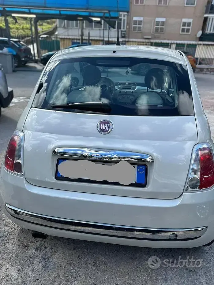 Usata Fiat 500 75 CV (55 kW) 2009 Bianco Cabrio