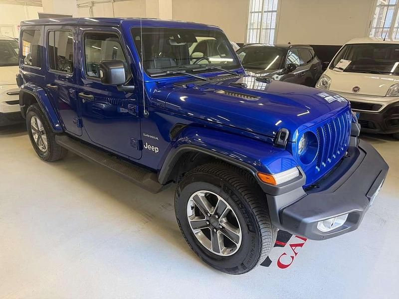 Usata Jeep Wrangler Sahara 200 CV (147 kW) 2020 Blu/azzurro SUV