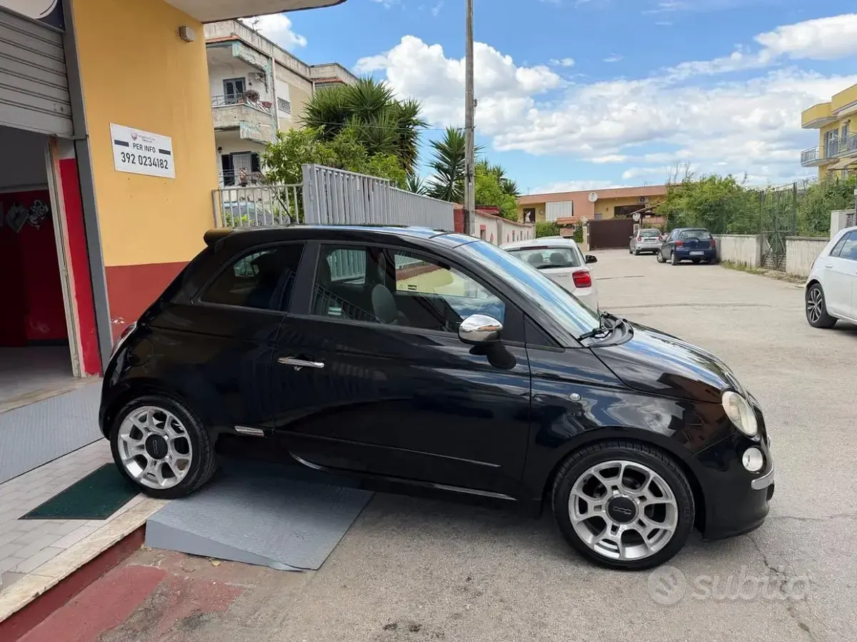 Usata Fiat 500 Sport 69 CV (50 kW) 2009 Nero Cabrio