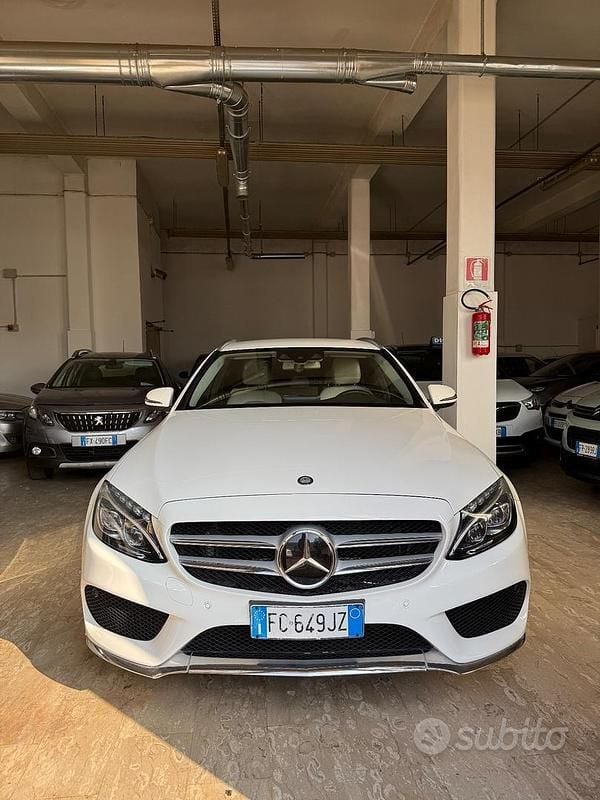Usata Mercedes C250 Premium 204 CV (150 kW) 2016 Bianco Berlina
