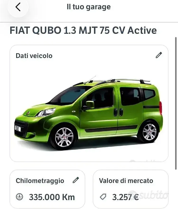 Usata Fiat Qubo Trekking 75 CV (55 kW) 2010 Nero Monovolume