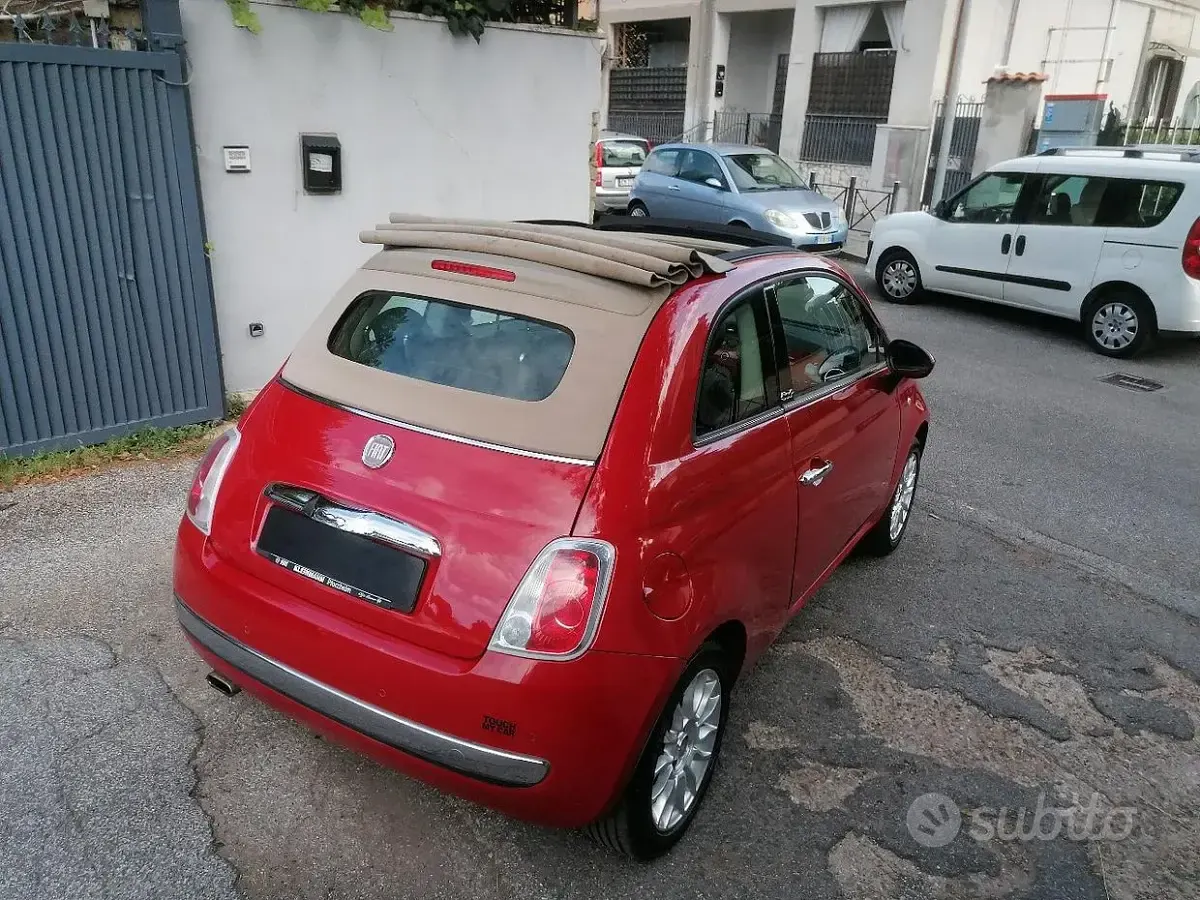 Usata Fiat 500 69 CV (50 kW) 2012 Rosso Cabrio