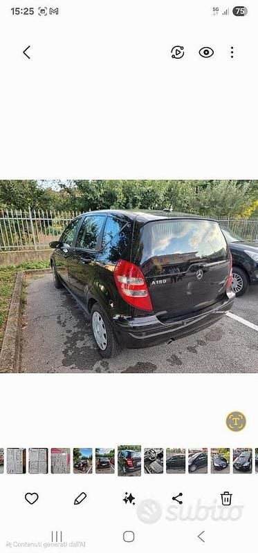 Usata Mercedes A200 95 CV (69 kW) 2008 Nero Utilitaria