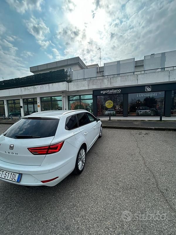Usata Seat Leon 116 CV (85 kW) 2018 Bianco Station wagon