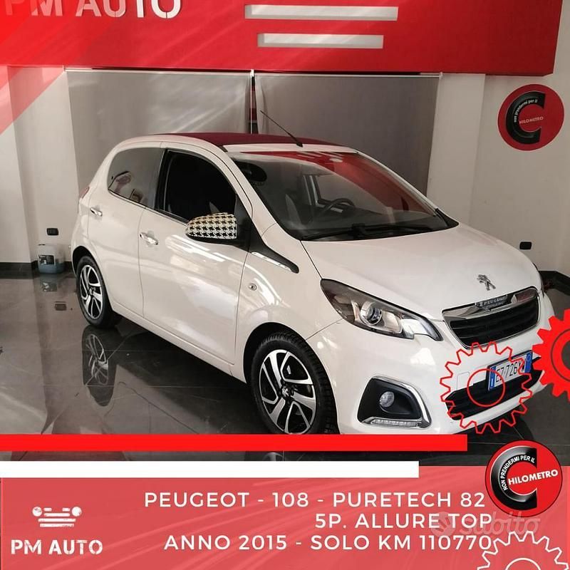 Bianco Usata 2015 Peugeot 108 Allure Tre volumi | 6900 € (Buon prezzo) - Immagine 1/4