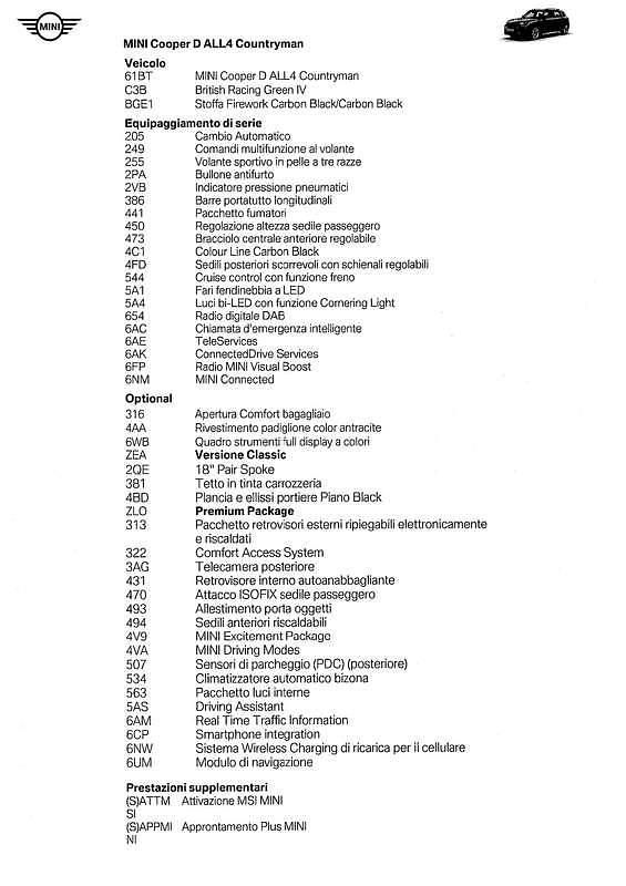 Usata Mini Cooper D Countryman Classic 150 CV (110 kW) 2023 Verde SUV