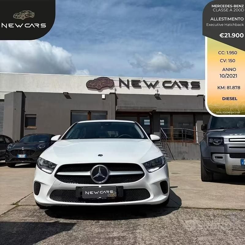 Usata Mercedes A200 Executive 150 CV (110 kW) 2021 Bianco Berlina