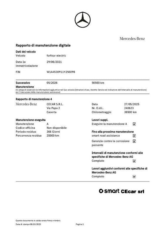 Usata Smart ForFour Electric Drive Prime 41 kW (56 CV) 2021 Antracite Berlina