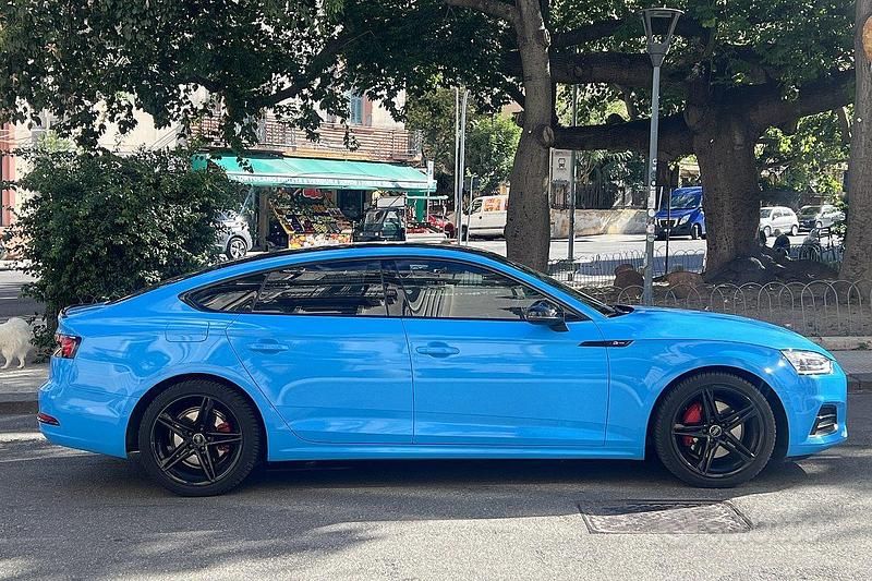 Usata Audi A5 190 CV (139 kW) 2018 Blu Coupé