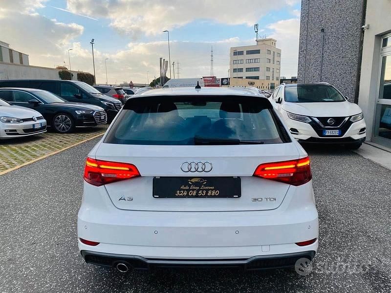 Usata Audi A3 Admired 184 CV (135 kW) 2019 Bianco Berlina