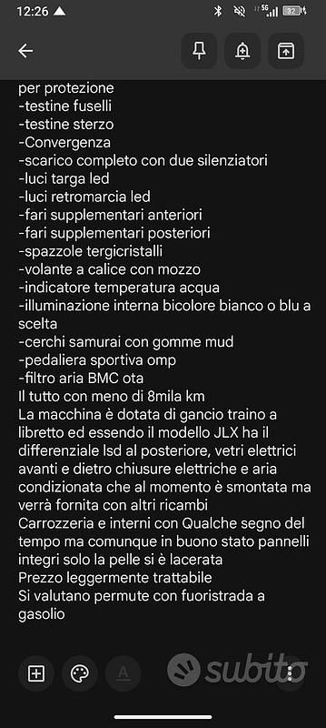 Usata Suzuki Vitara 1993 Rosso SUV