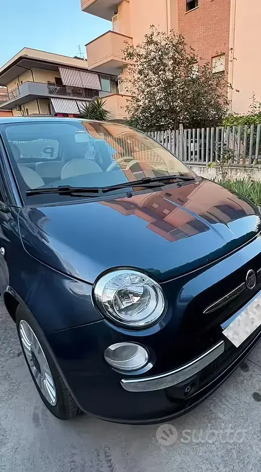 Usata Fiat 500 Lounge 75 CV (55 kW) 2008 Blu Utilitaria
