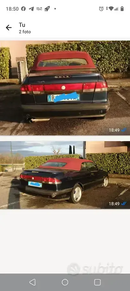 Usata Saab 900 Cabriolet 126 CV (92 kW) 1994 Bluazzurro Cabrio