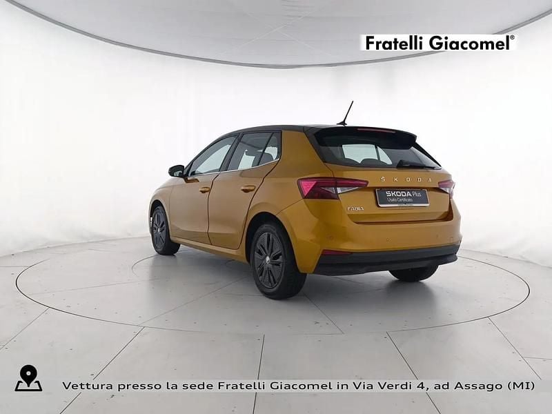 Usata Skoda Fabia Style 80 CV (58 kW) 2023 Arancione sunset metallizzato nero tulip Utilitaria