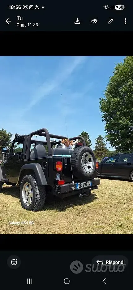 Usata Jeep Wrangler 118 CV (86 kW) 1997 Nero SUV
