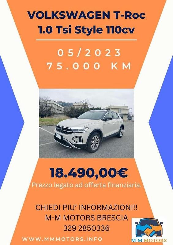 Usata VW T-Roc Style 110 CV (80 kW) 2023 Argento SUV