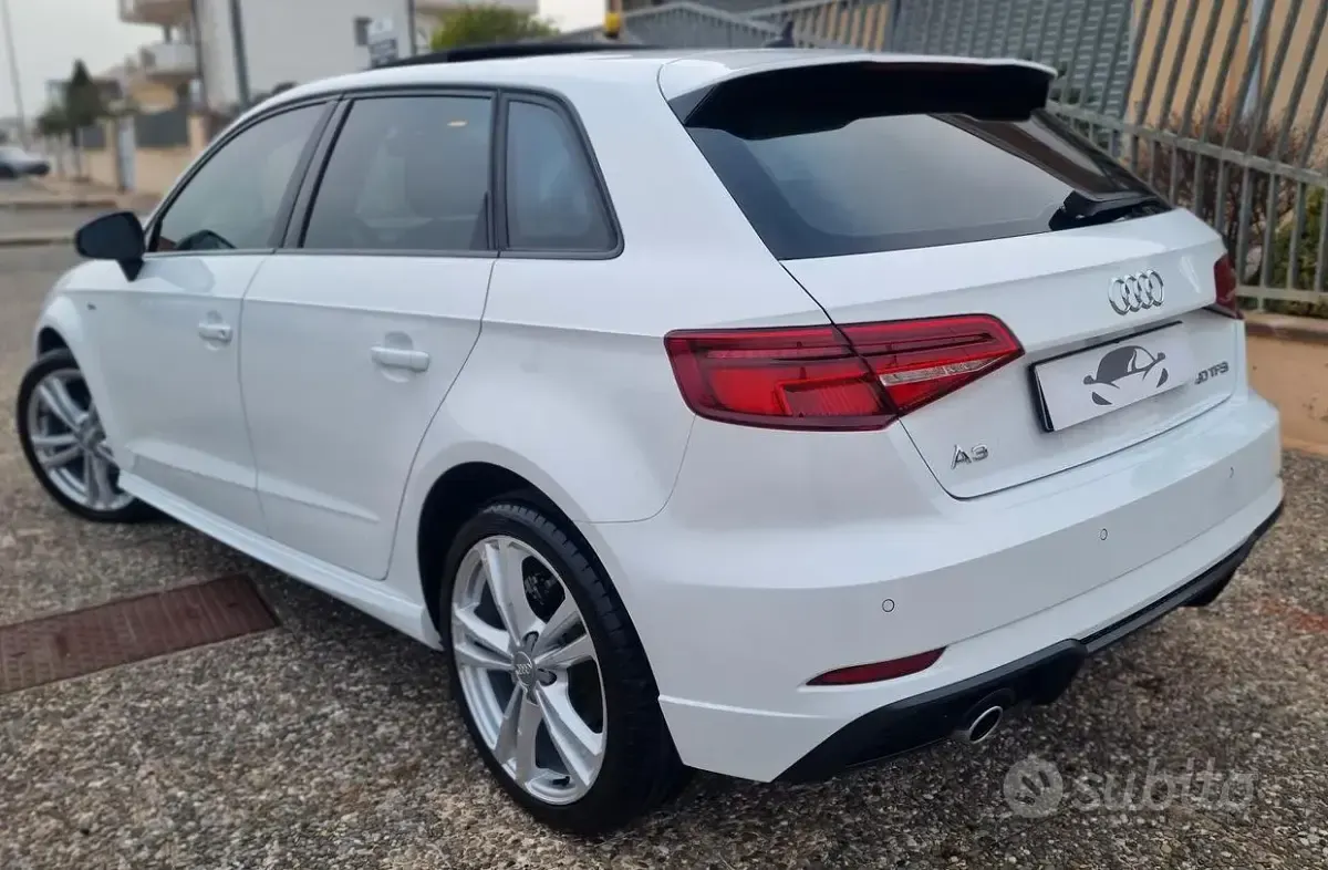 Usata Audi A3 S-Line 116 CV (85 kW) 2019 Bianco Berlina