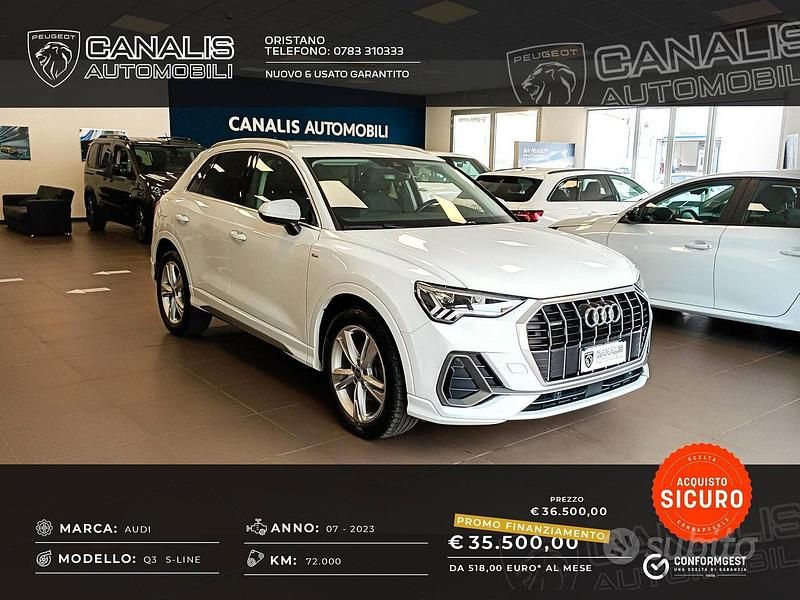 Usata Audi Q3 S-Line 150 CV (110 kW) 2023 Bianco SUV