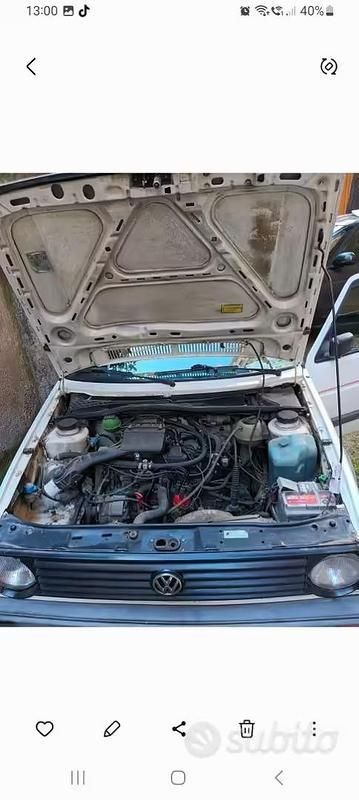 Usata VW Golf II 73 CV (53 kW) 1990 Bianco Utilitaria
