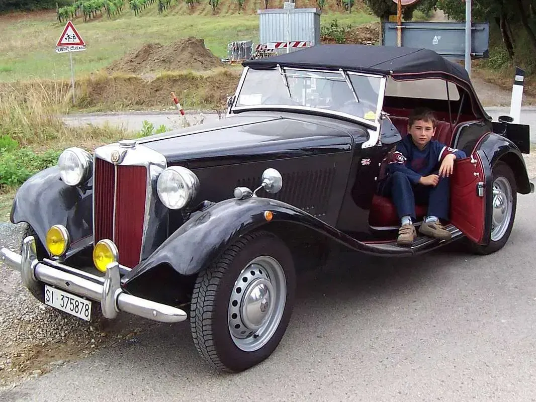 Usata MG TD 75 CV (55 kW) 1951 Nero Cabrio