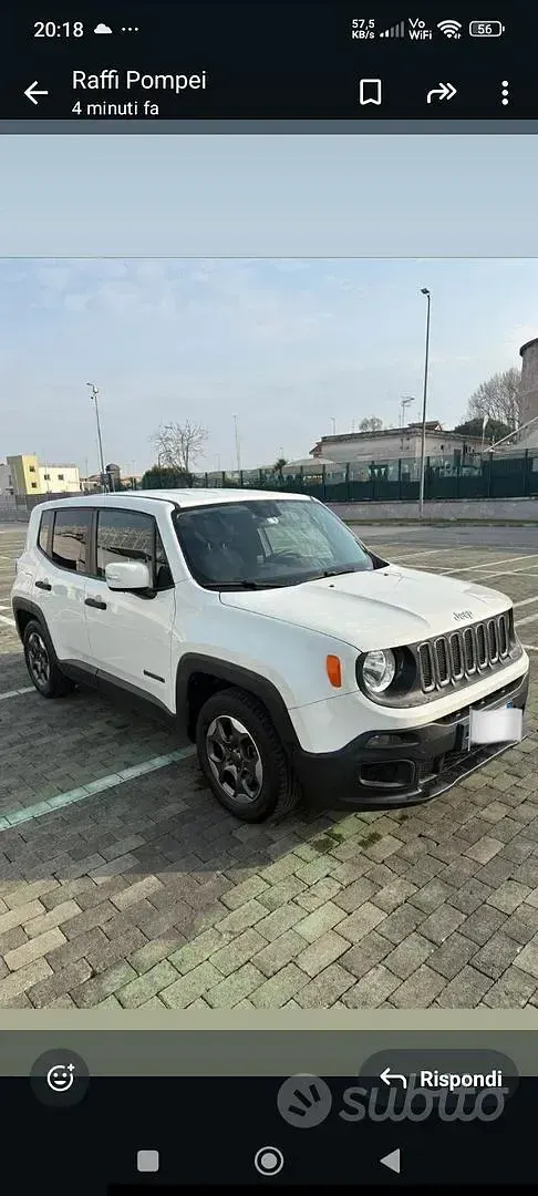 Usata Jeep Renegade 110 CV (80 kW) 2016 Bianco SUV