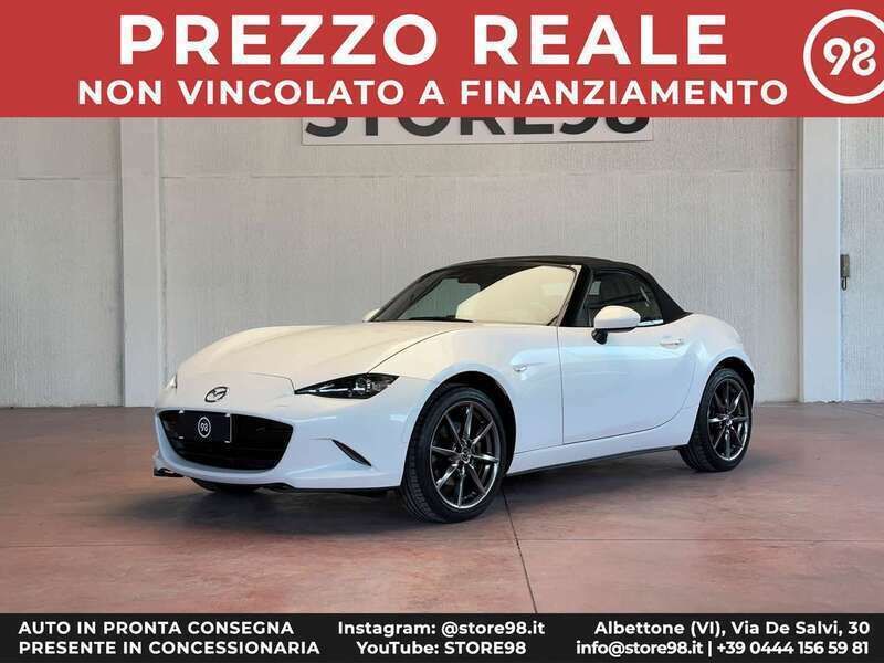 Bianco perlato Usata 2016 Mazda MX5 Exceed Cabrio | 20.990 € (Ottimo prezzo) - Immagine 1/4