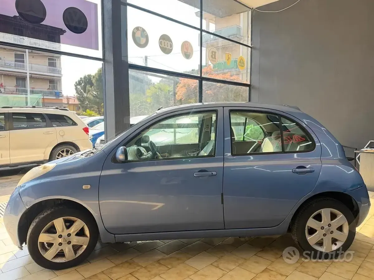 Begagnad Nissan Micra Acenta 88 HK (64 kW) 2003 Blå Halvkombi