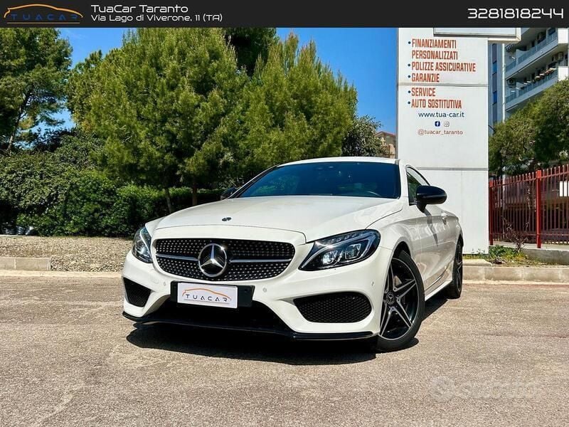 Bianco Usata 2018 Mercedes C220 AMG line Coupé | 22.800 € (Buon prezzo) - Immagine 1/4