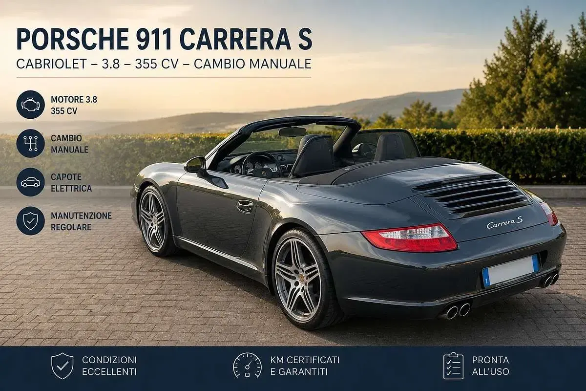 Usata Porsche 911 Carrera S Cabriolet 355 CV (261 kW) 2007 Cabrio